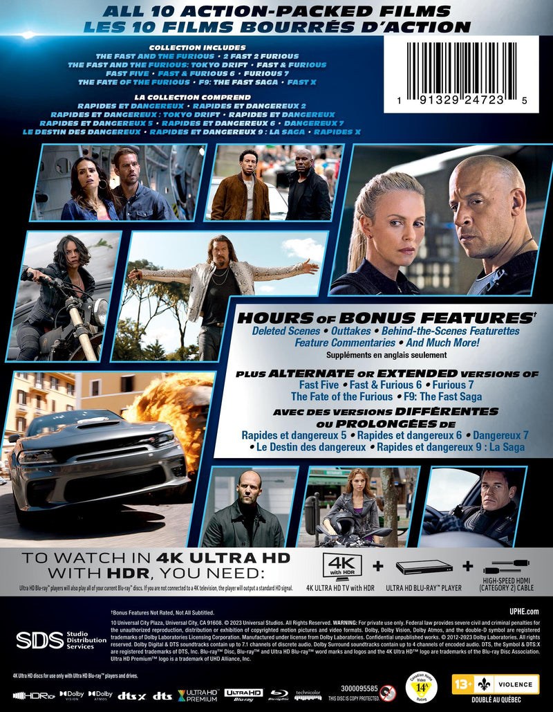 Fast & Furious 10-Movie Collection (4K-UHD)