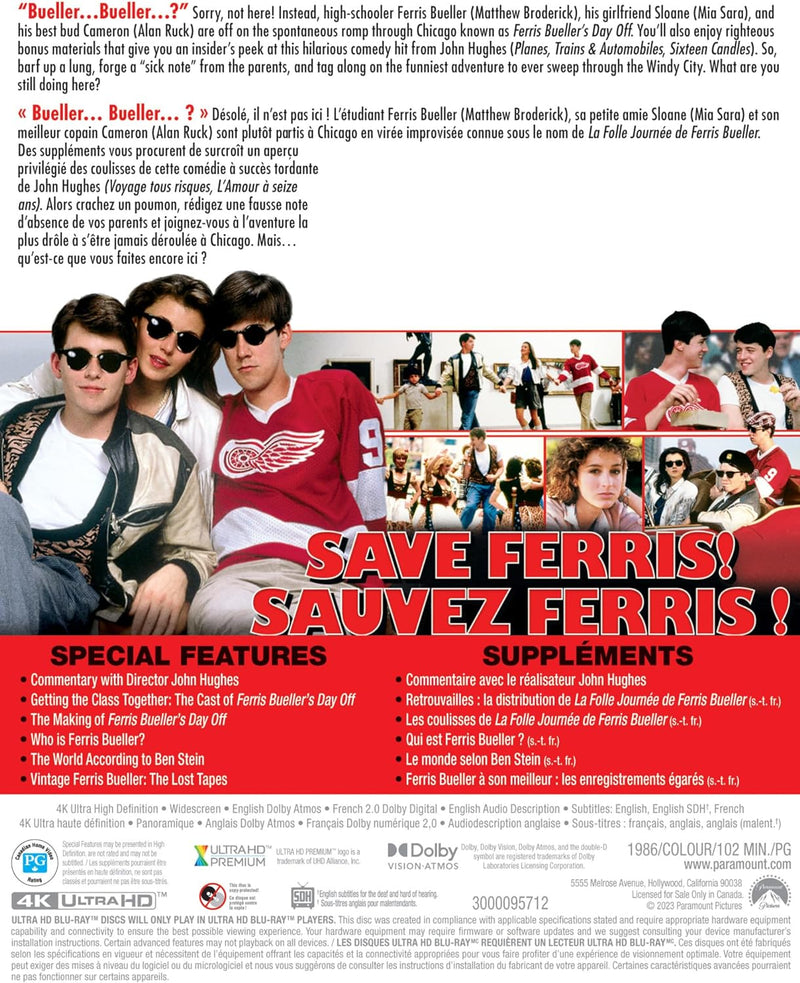 Ferris Bueller's Day Off (4K-UHD)